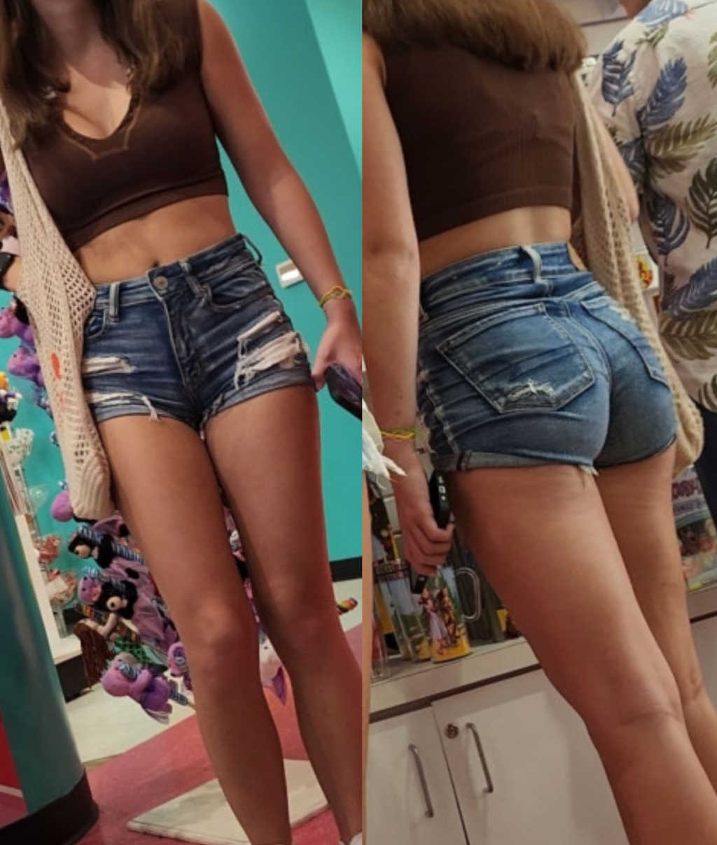 Candid Teen In Shorts