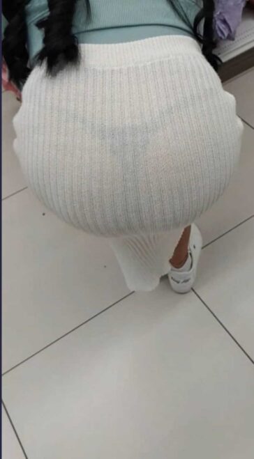 See Thru Dress Revealing Black Thong