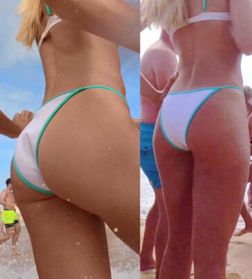 Perfect Body Candid Teen In White Bikini