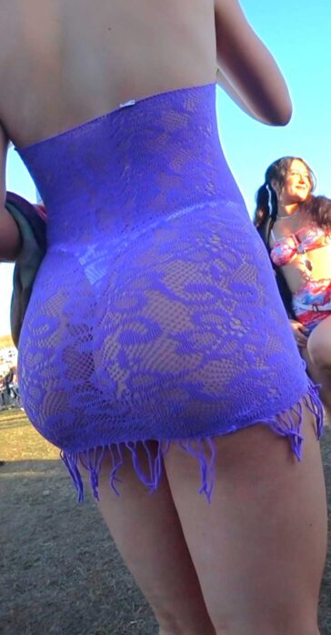 See Thru Dress Sexy Girl Showing Thong