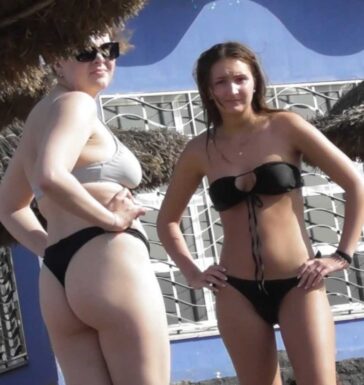 Busted By Two Girls In Thong