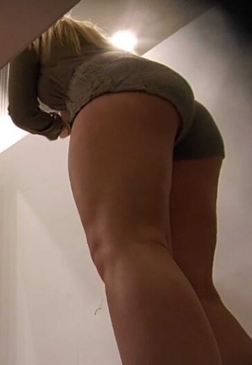 Awesome body girl in dressing room