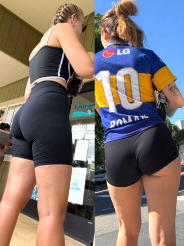 Teen trio in shorts compilation