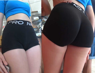 Nike pro shorts teen perfect ass and cameltoe