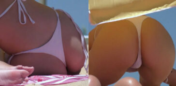 Two girls in bikini beach creepshot