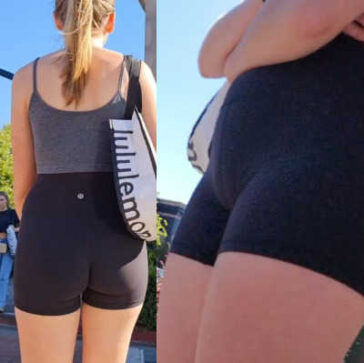 Cameltoe creepshot teen in shorts