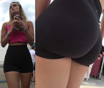 Skinny body but thick ass and cameltoe