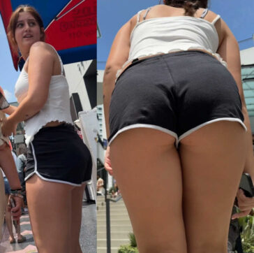 Black shorts teen thick ass