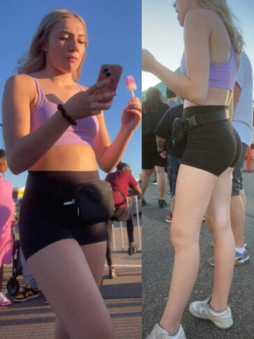 Creepshot teens sucking popsicles