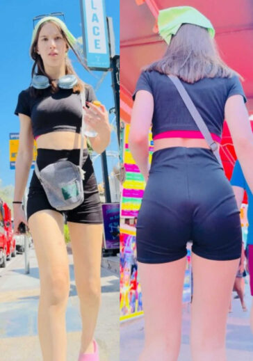 Looking at the camera and busted