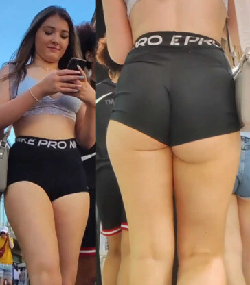 Nike pro shorts sexy booty teen creepshot