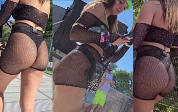 Black thong see thru raver
