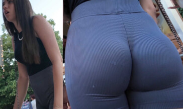 Brunette teen thick ass in shorts