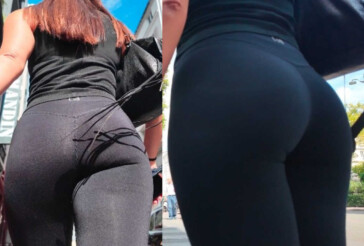 French hottie in black leggings