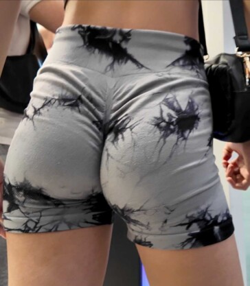 Grey shorts hottie gorgeous booty