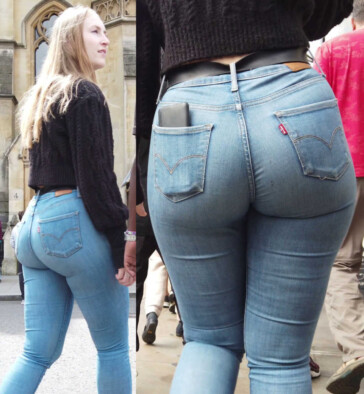Tight jeans hot booty girl