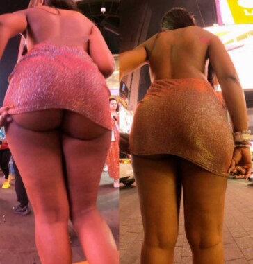 Upskirting short skirt sexy girl