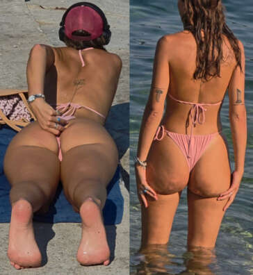 Fantastic ass beach bikini hot girl