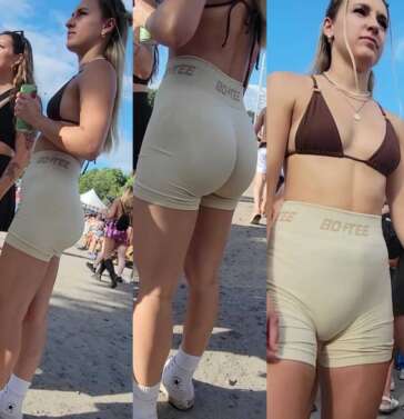 Pawg in spandex shorts gorgeous ass