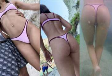 Pink thong brunette teen goddess