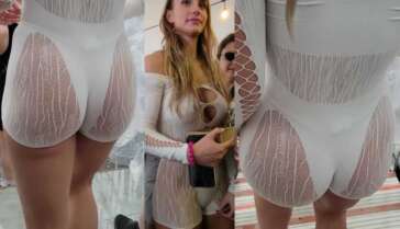 See thru white dress busty blonde (full version)