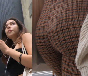 Sexy booty ny girl in tight pants